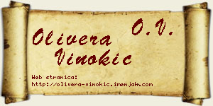Olivera Vinokić vizit kartica
